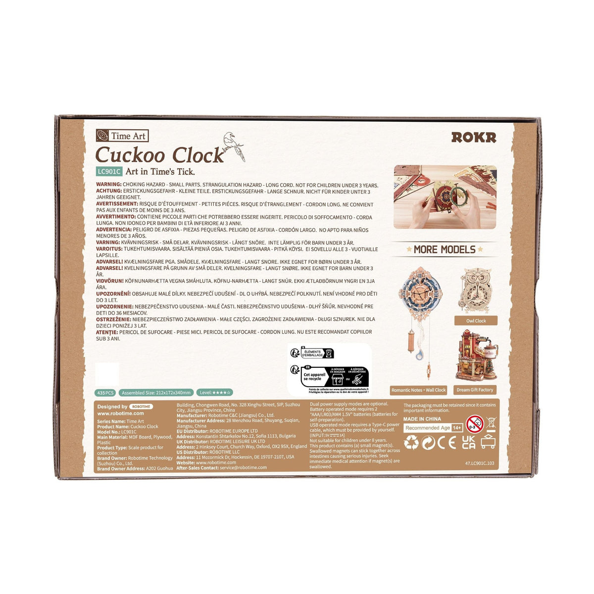 ROKR Cuckoo Clock LC901C – Kuckucksuhr aus Holz bauen
