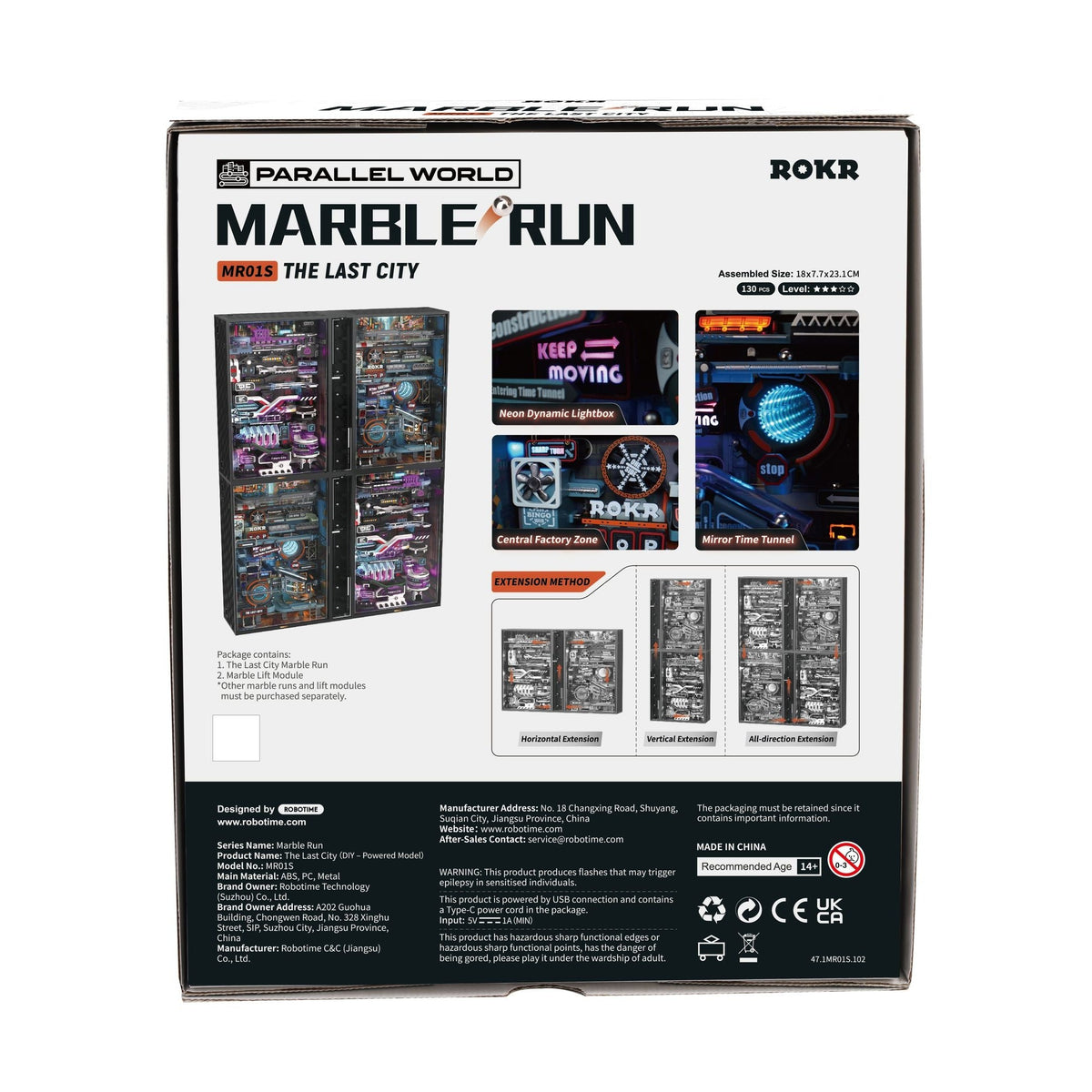 ROKR The Last City MR01S – Kugelbahn mit Licht