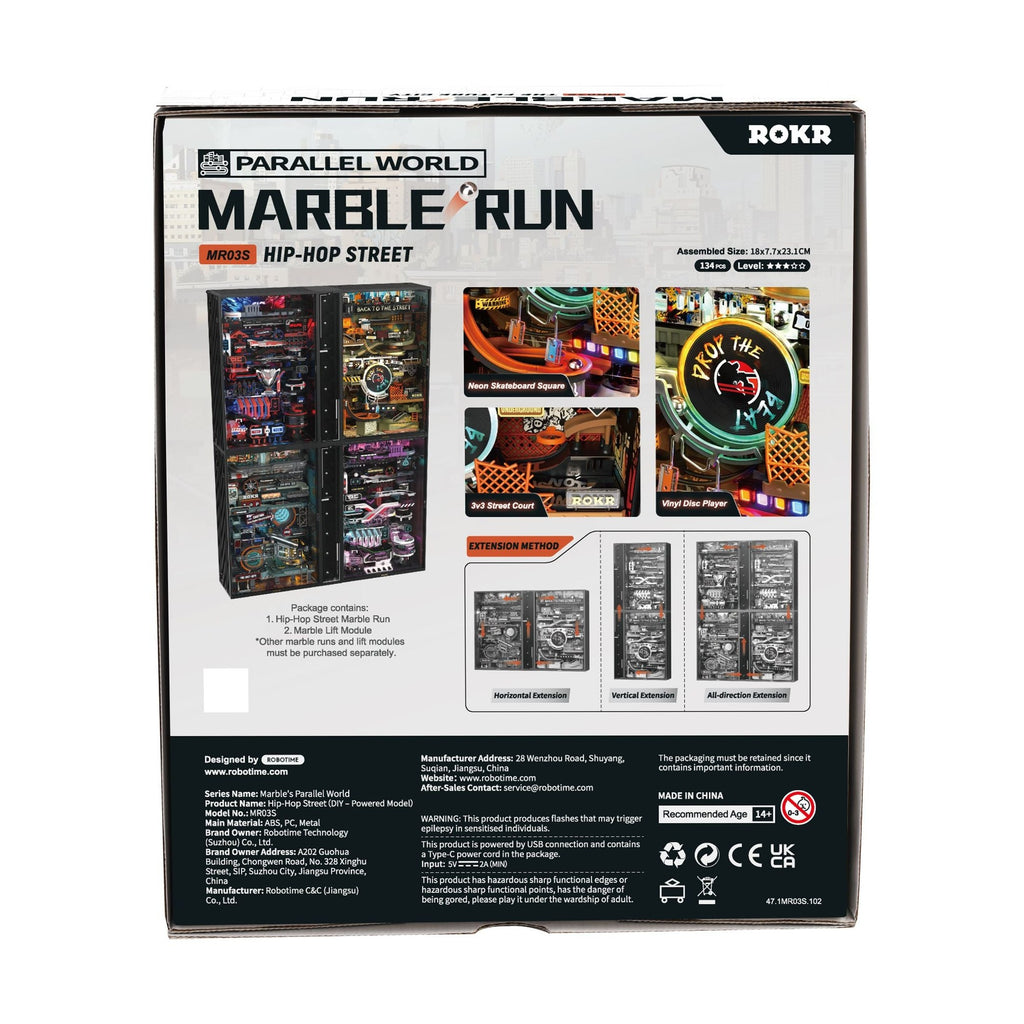 ROKR Hip-Hop Street MR03S – Kugelbahn mit LED-Licht