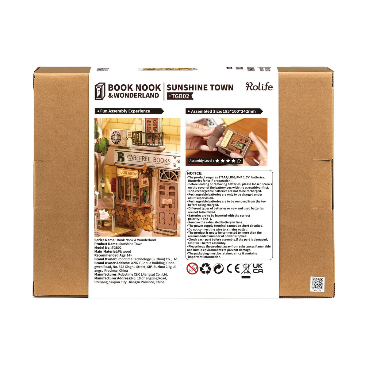 Rolife Sunshine Town TGB02 – DIY Book Nook mit Licht