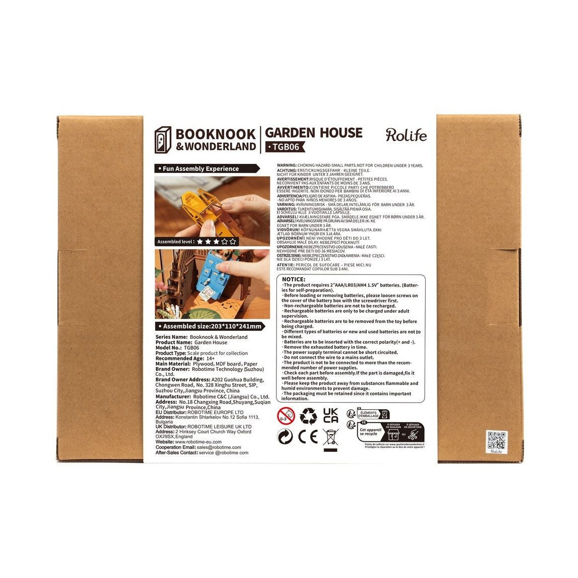 Rolife Holiday Garden House TGB06 – Book Nook mit LED